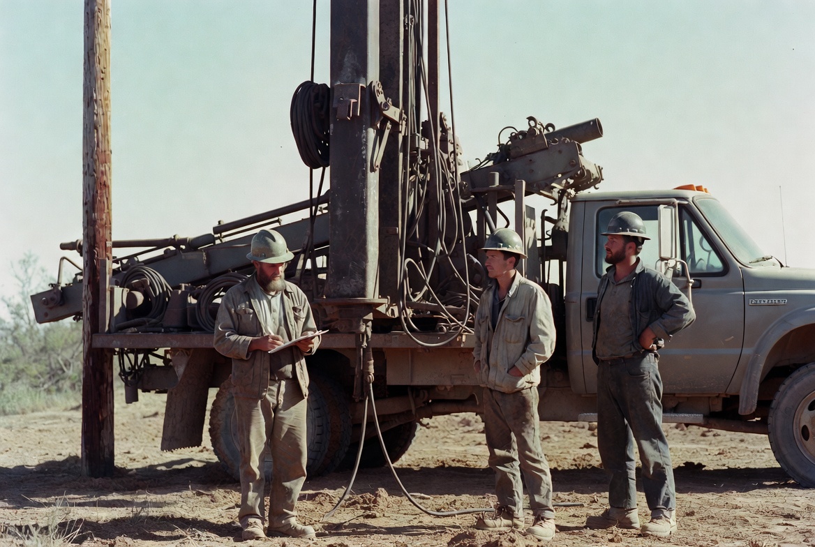 Superior Pro Drilling crew working a residential well site in Arizona